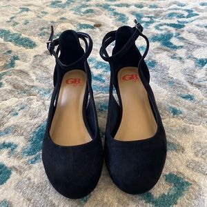 GB Girls Black Suede Heels - Lulla SZ 1